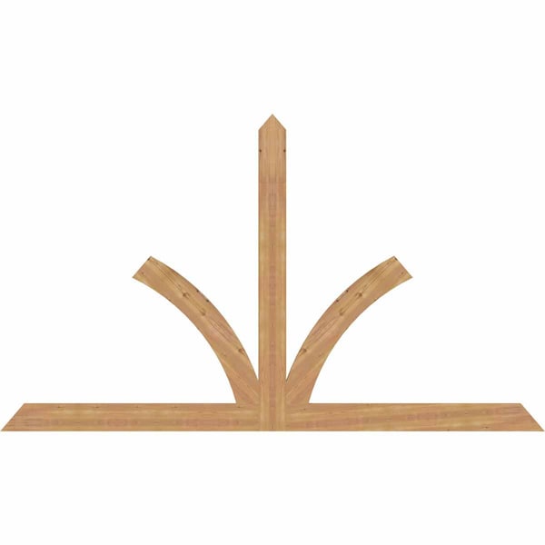 Ekena Millwork Richland Timber Gable Bracket, Western Red Cedar, 108"W x 63"H x 1 1/2"D x 5 1/2"F, 14/12 Pitch GBW108X63X0206RIC00SWR - main